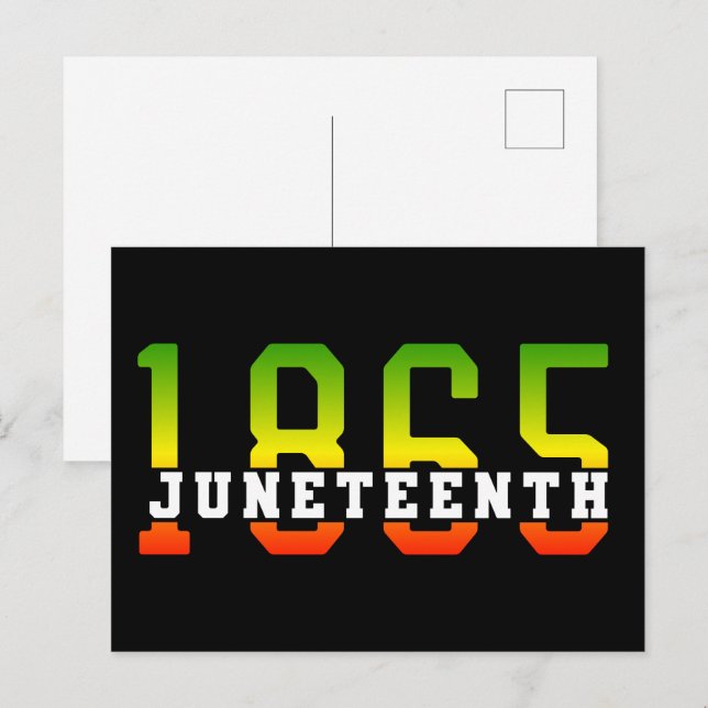 Juneteenth 1865 Celebrating Black Freedom Postcard (Front/Back)