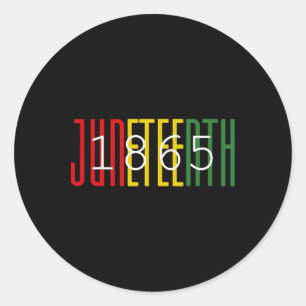 Juneteenth 1865 Celebrating Black History African  Classic Round Sticker