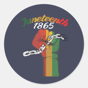 "Juneteenth 1865"  Classic Round Sticker