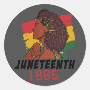 Juneteenth 1865 classic round sticker