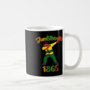 Juneteenth 1865 Dab Black Man Brown Skin Afro Amer Coffee Mug