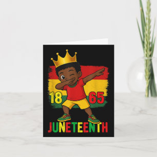 Juneteenth 1865 Dabbing Boys Kid Freedom Black Pri Card
