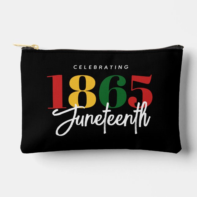 Juneteenth 1865 Freedom Black History Celebration Accessory Pouch (Front)