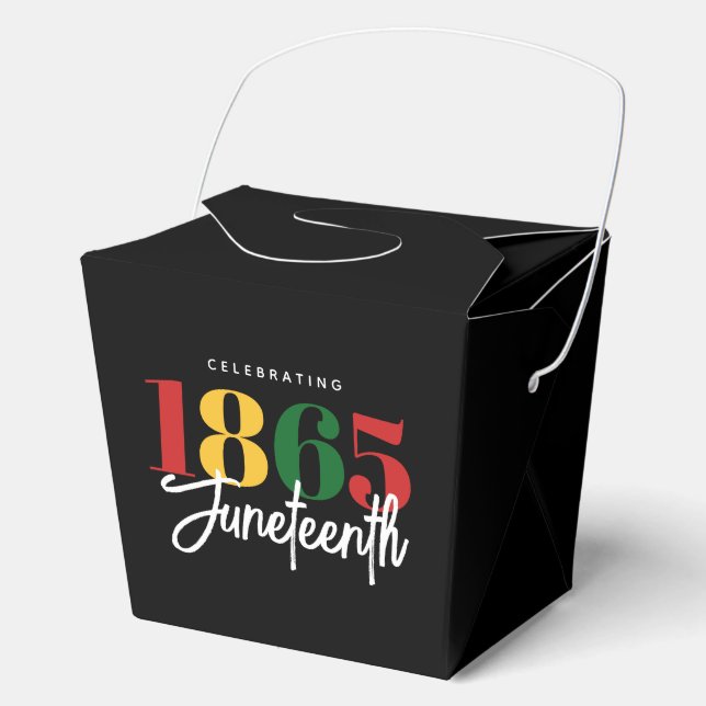 Juneteenth 1865 Freedom Black History Celebration Favor Box (Front)