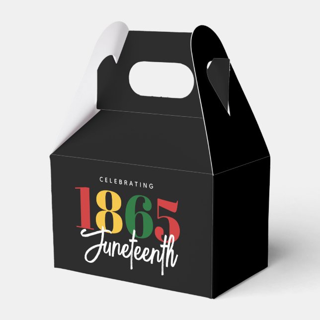 Juneteenth 1865 Freedom Black History Celebration Favor Box (Front Side)