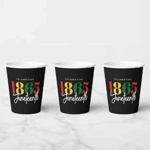 Juneteenth 1865 Freedom Black History Celebration Paper Cups