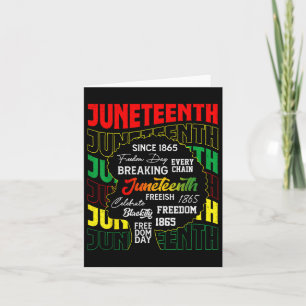 Juneteenth 1865 Freedom Day African June 19th Card