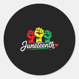 Juneteenth 1865 Freedom Day African June 19th Men Classic Round Sticker