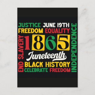 Juneteenth 1865 Freedom Day Black History Holiday Postcard