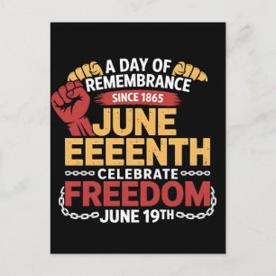 Juneteenth 1865 Freedom Day Black History Holiday Postcard