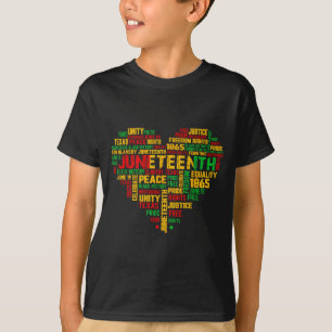 Juneteenth 1865 heart black history freedom T-Shirt