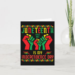 Juneteenth 1865 Independence Day Black Fists Men W Card
