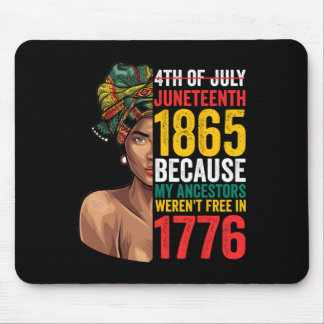 Juneteenth 1865 Juneteenth Black Queen Juneteenth  Mouse Pad