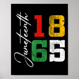 Juneteenth 1865 Men Women Kids Freedom Reflection Poster