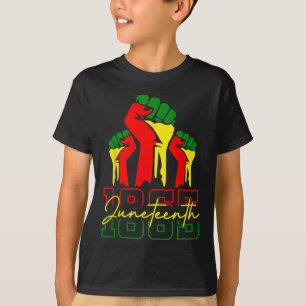 Juneteenth 1865 Raised Fist Freedom Black Bride Me T-Shirt
