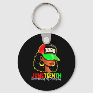 Juneteenth 1865 remembering ancestors black pride keychain