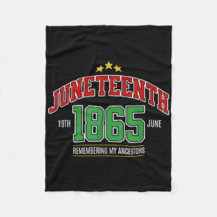 Juneteenth 1865 Remembering My Ancestors Fleece Blanket