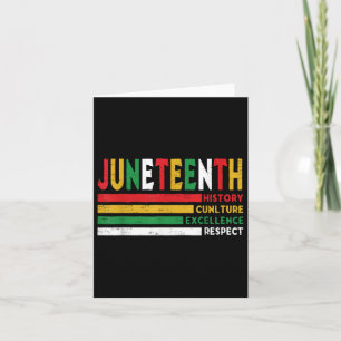 Juneteenth 1865 Retro History Culture Excellence R Card