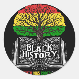 Juneteenth 1865 Roots Black History African Americ Classic Round Sticker