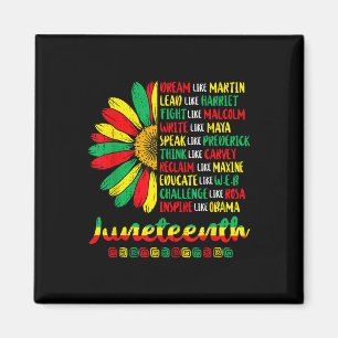 Juneteenth 1865 Sunflower Freedom African June 19t Magnet