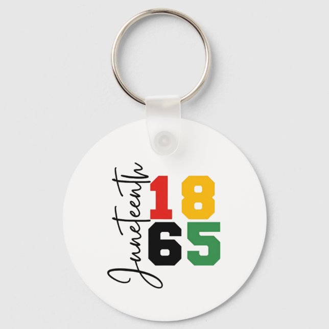 Juneteenth 1865 The Real Independence Day Keychain (Front)