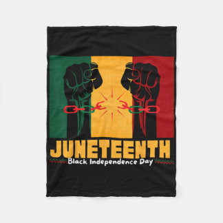 Juneteenth 19th 1865 Black Independence Day  Fleece Blanket