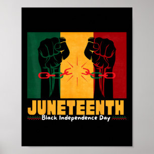 Juneteenth 19th 1865 Black Independence Day  Poster