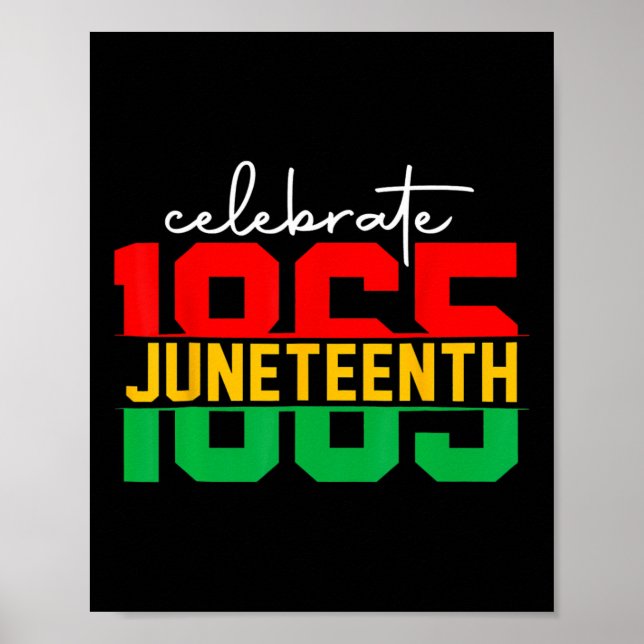 Juneteenth 2024 Celebrate Black Freedom 1865 Histo Poster (Front)