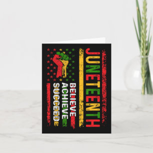 Juneteenth 2025 Independence Day Us Flag Melanin B Card