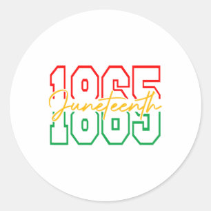 Juneteenth 2025 Women Men African American Junetee Classic Round Sticker