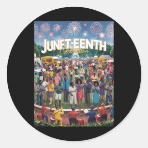 Juneteenth 3 classic round sticker
