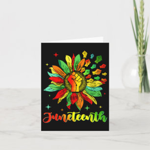 Juneteenth Accentors Sunflower African American Bl Card