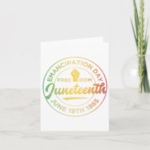 Juneteenth African American Black History June 19t Card
