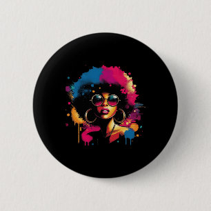 Juneteenth African American Black Women Black 2 Inch Round Button