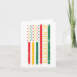 Juneteenth African American Flag Freedom 1865 Wome Card