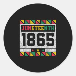 Juneteenth African American Freedom 1865 Women Men Classic Round Sticker
