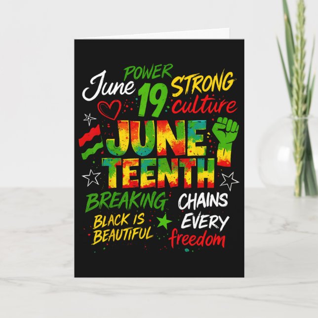 Juneteenth African American Juneteenth 1865 Freedo Card (Front)