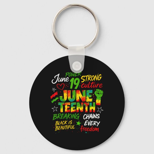 Juneteenth African American Juneteenth 1865 Freedo Keychain (Front)
