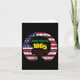 Juneteenth African American Usa Melanin Afro Women Card