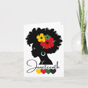 Juneteenth African American Woman Freedom Day Silh Card