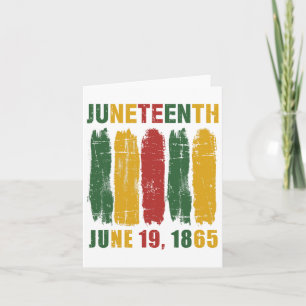 Juneteenth African Flag For Black History Pride Si Card