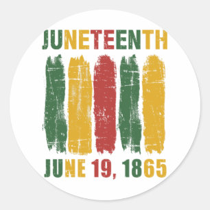 Juneteenth African Flag For Black History Pride Si Classic Round Sticker