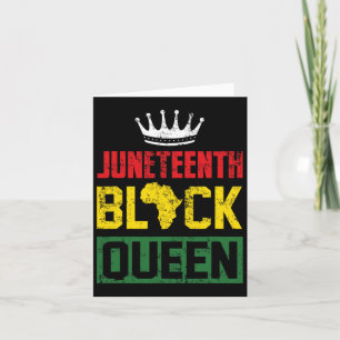 Juneteenth Afro American Women Mom Matching Junete Card