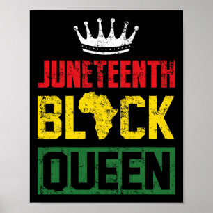 Juneteenth Afro American Women Mom Matching Junete Poster
