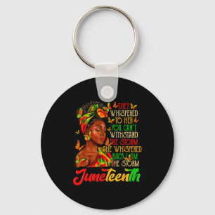 Juneteenth am the black women black history month keychain
