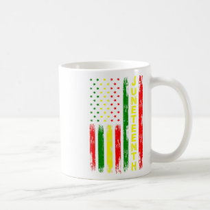 Juneteenth American Flag Black Freedom Day June 19 Coffee Mug