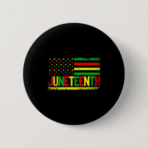 Juneteenth american flag emancipation melanin 2 inch round button