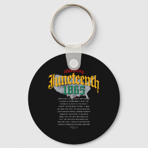 Juneteenth Ancestors 1865 African American Map Bla Keychain