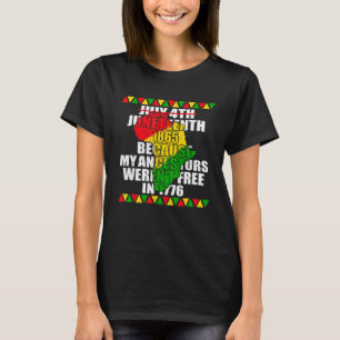 Juneteenth Ancestors Black African American Flag P T-Shirt