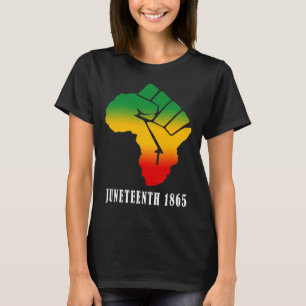 Juneteenth Ancestors Black African Map American Fr T-Shirt
